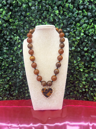 Statement Beaded Heart Necklaces