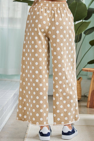 Polka Dot Drawstring Pants