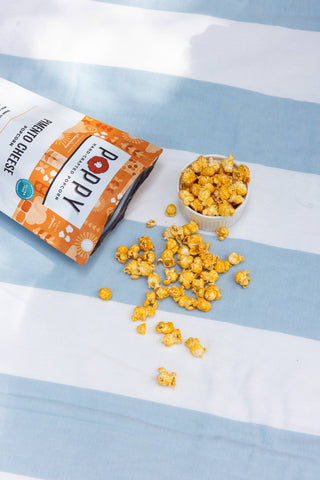 Poppy Pimento Cheese Popcorn