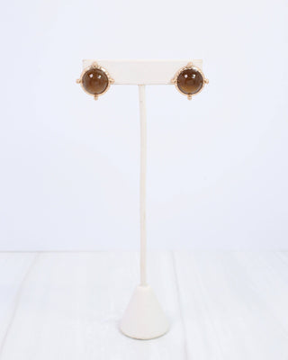 Florissant Brown Round Post Earring