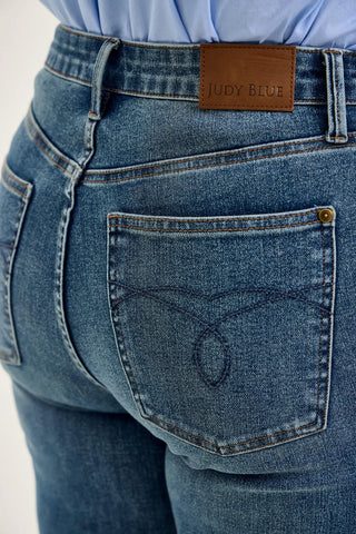 Judy Blue High Waisted Wide Crop Jeans
