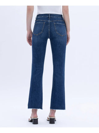 Lovervet High Rise Raw Hem Kick Flare Jeans