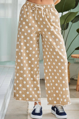 Polka Dot Drawstring Pants