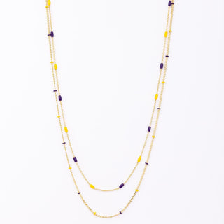 Lacy Purple & Gold Necklace