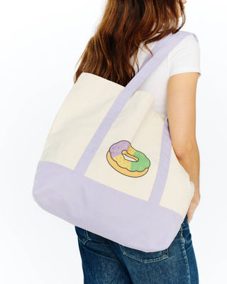 King Cake Pastel Canvas Tote Bag