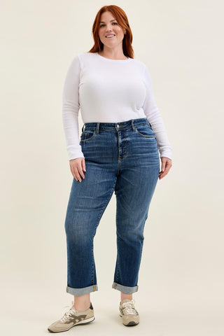 Judy Blue Mid Rise Boyfriend Jean
