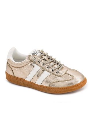 Corky's Heads Up Gold Metallic Sneakers