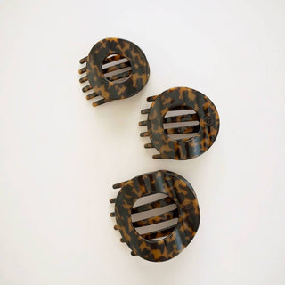 Teleties Tortoise | Small | Flat Open Circle Hair Clip