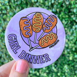 Girl Dinner Game Day Button