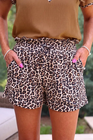 Runaway Paper Bag Shorts in Safari Chic