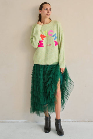 Evergreen Tiered Ruffle Maxi Skirt