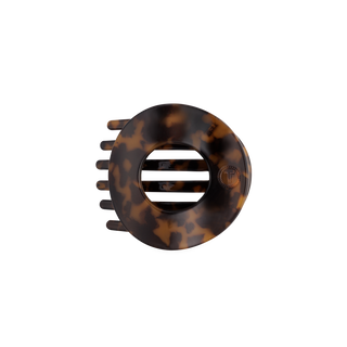 Teleties Tortoise | Medium | Flat Circle Hair Clip