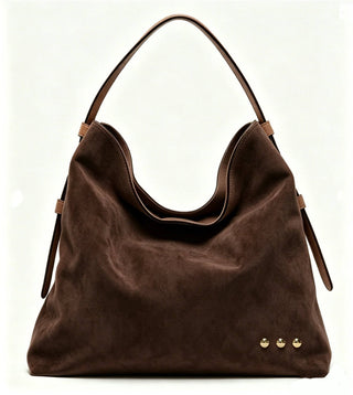 Evie Suede Hobo Shoulder Bag: Chocolate