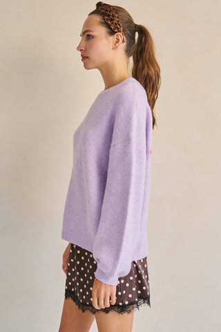 Good Vibes Lavender Sweater
