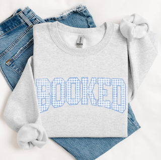 BOOKED Gingham Sweatshirt
