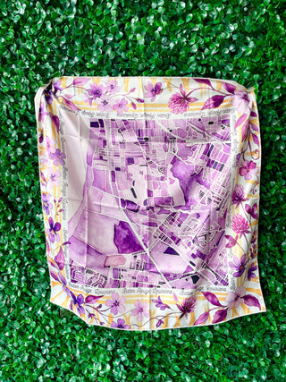 Large Baton Rouge Map Watercolor Scarf
