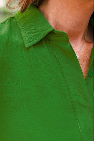 Lainey Tie Blouse in Green