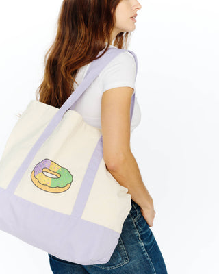 King Cake Pastel Canvas Tote Bag