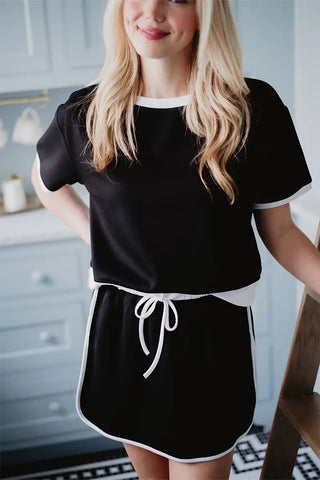 Scuba Weekender Skort Set in Black