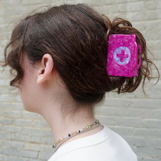 Pink First Aid Kit Hair Claw