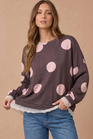Lace & Dot Pullover
