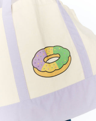 King Cake Pastel Canvas Tote Bag