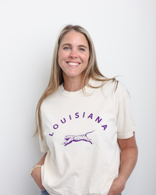 Louisiana Jumping Tiger Cropped Tee