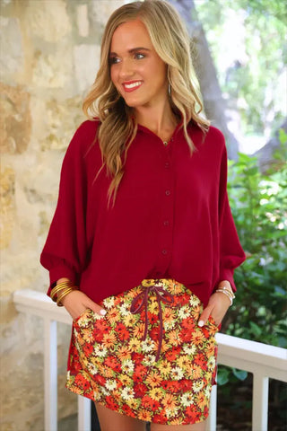 Harvest Blooms Everyday Skort
