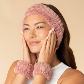 Terracotta Spa Headband and Wristlets 3pc Set