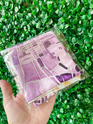 Large Baton Rouge Map Watercolor Scarf