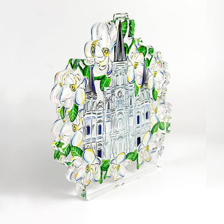 Cathedral with Magnolias Acrylic Art Block