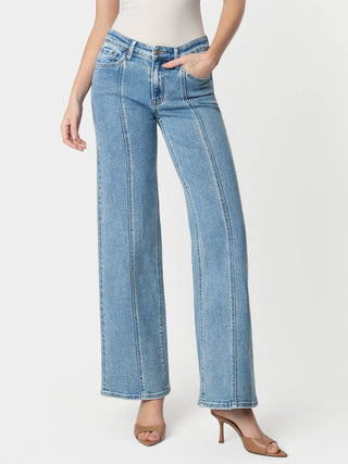Lovervet High Rise Seam Panel Jeans