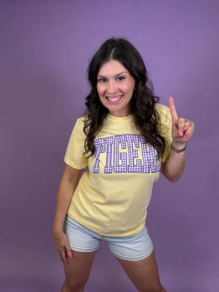 Gingham TIGERS Tee