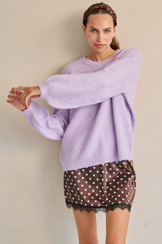 Good Vibes Lavender Sweater