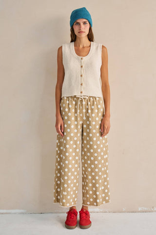 Polka Dot Drawstring Pants