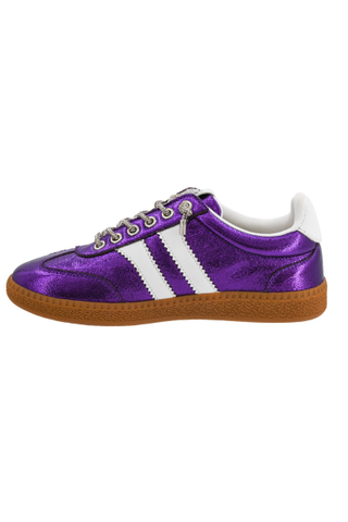 Corky's Heads Up Purple Metallic Sneakers