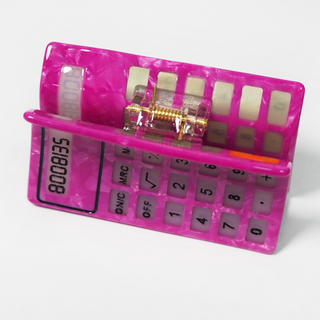 Pink Calculator Hair Claw