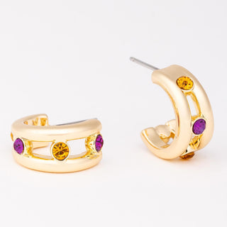 Ellison Purple & Gold Earrings