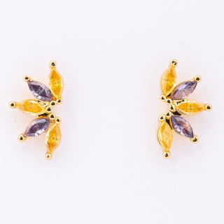 Jones Purple & Gold Earrings