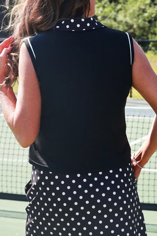 After Dark Polka Dot Everyday Polo Tank
