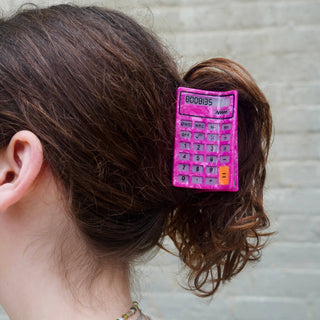 Pink Calculator Hair Claw