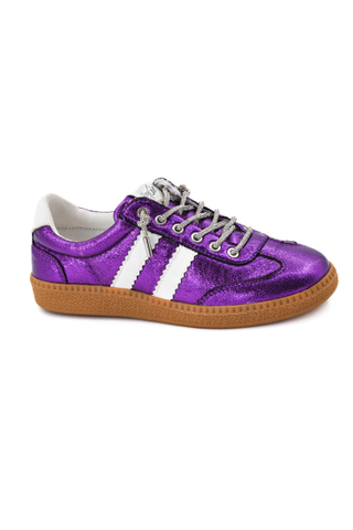 Corky's Heads Up Purple Metallic Sneakers