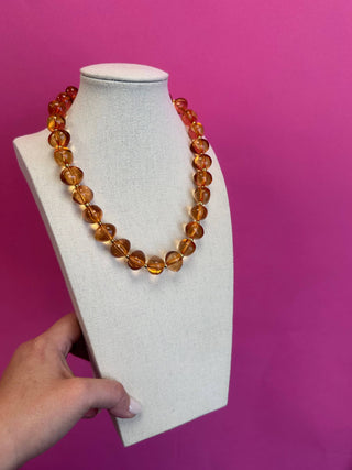 Butterscotch Bauble Necklace