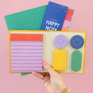 Happy Smiley Face Sticky Notes Set