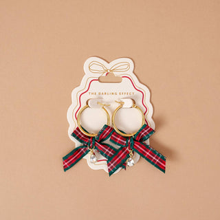 Dressed in Plaid Hoop Earrings