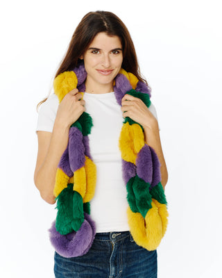 Mardi Fur Chain Link Scarf