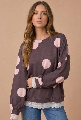 Lace & Dot Pullover