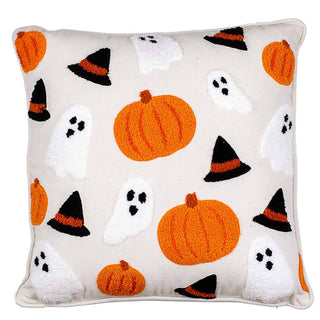 Halloween Fun Embroidered Pillow