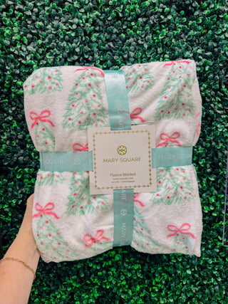 Rosy Woodlands Holiday Blanket
