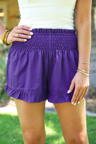 Sunny Strolls Shorts In Purple